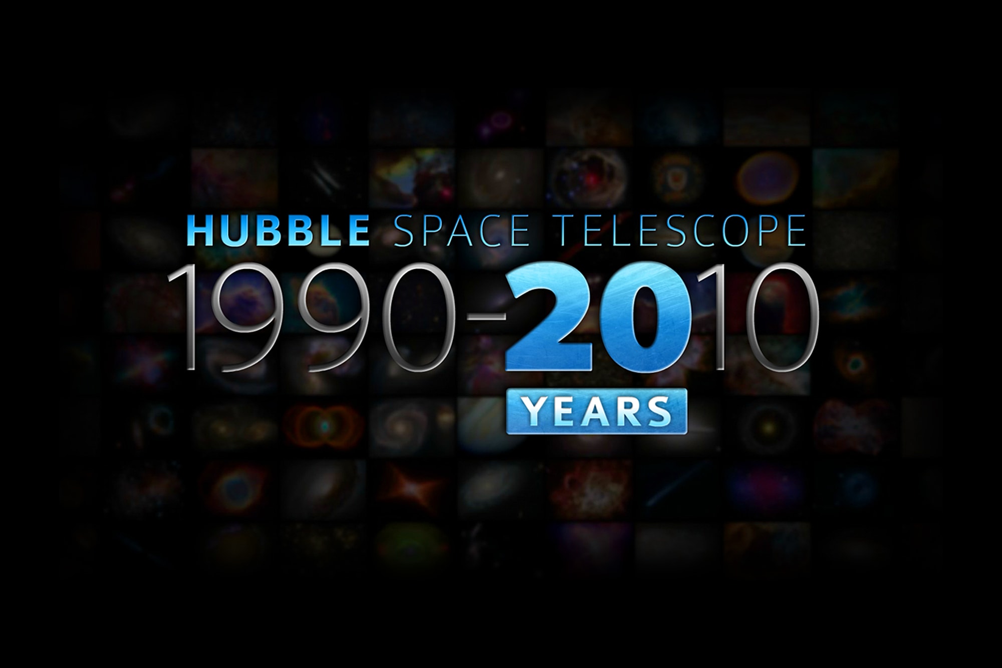 Brand identity design for Hubble Telescope's twentieth anniversary.
