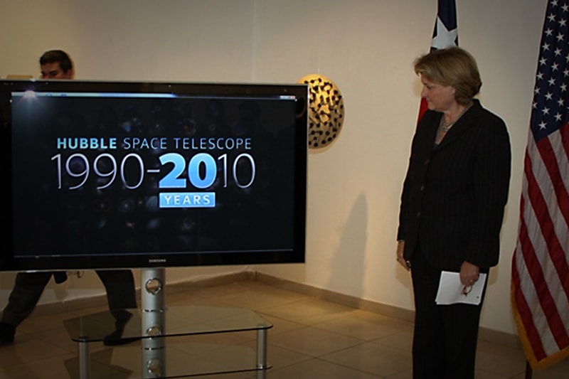 Brand identity design for Hubble Telescope's twentieth anniversary. Link opens larger image in modal window.