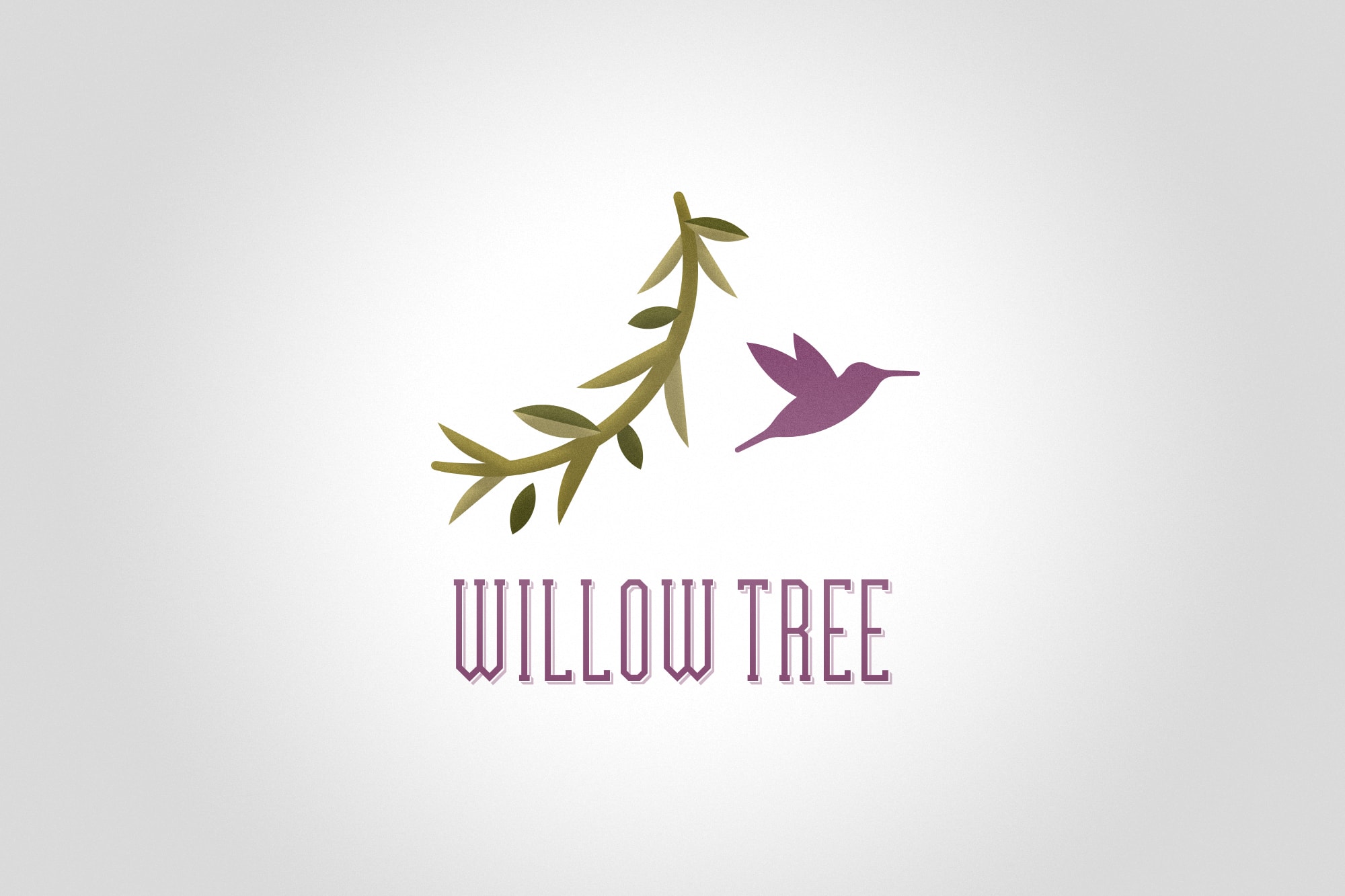 Brand logo design for Willow Tree Massage.